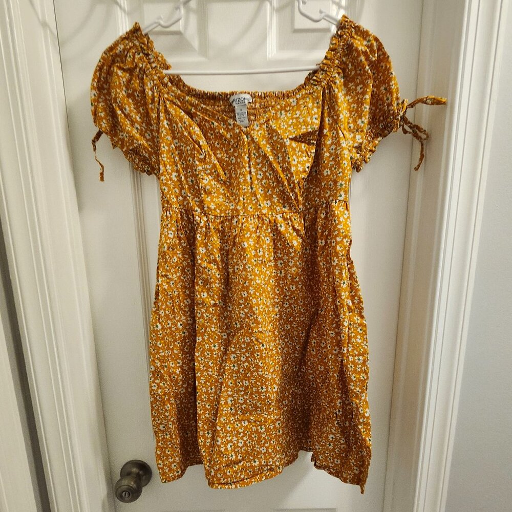 Arizona Jean Company Yellow Floral Mini Dress